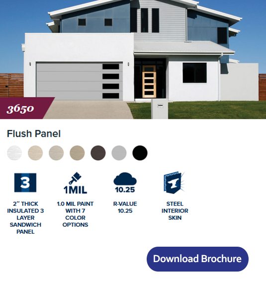 Chi Flush Panel Model 3650 Chart Garage Door