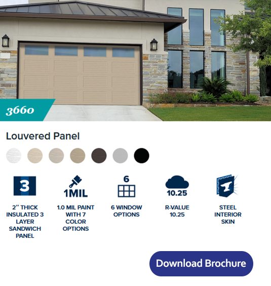 Chi Louvered-Panel Chart Garage Door
