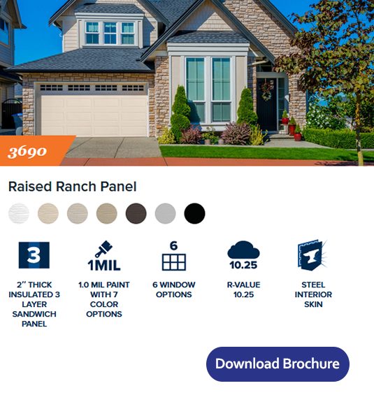Chi Raised Ranch Panel Model 3690 Chart Garage Door