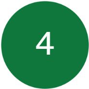 Green circle with white number four