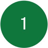 Green circle with white number one, garage door repair