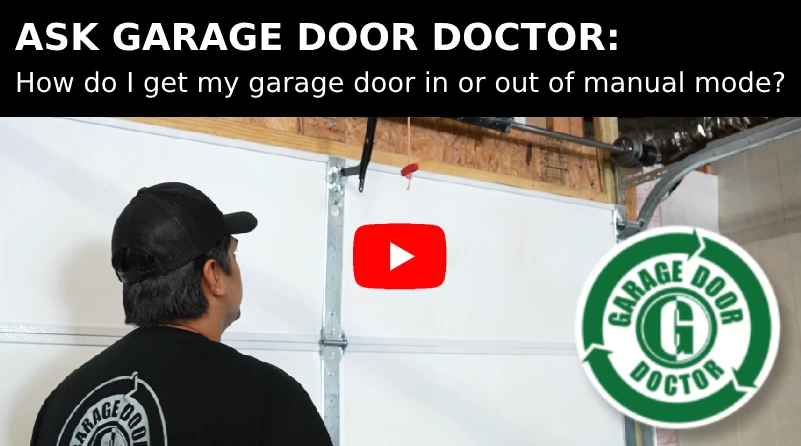 garage door manual mode